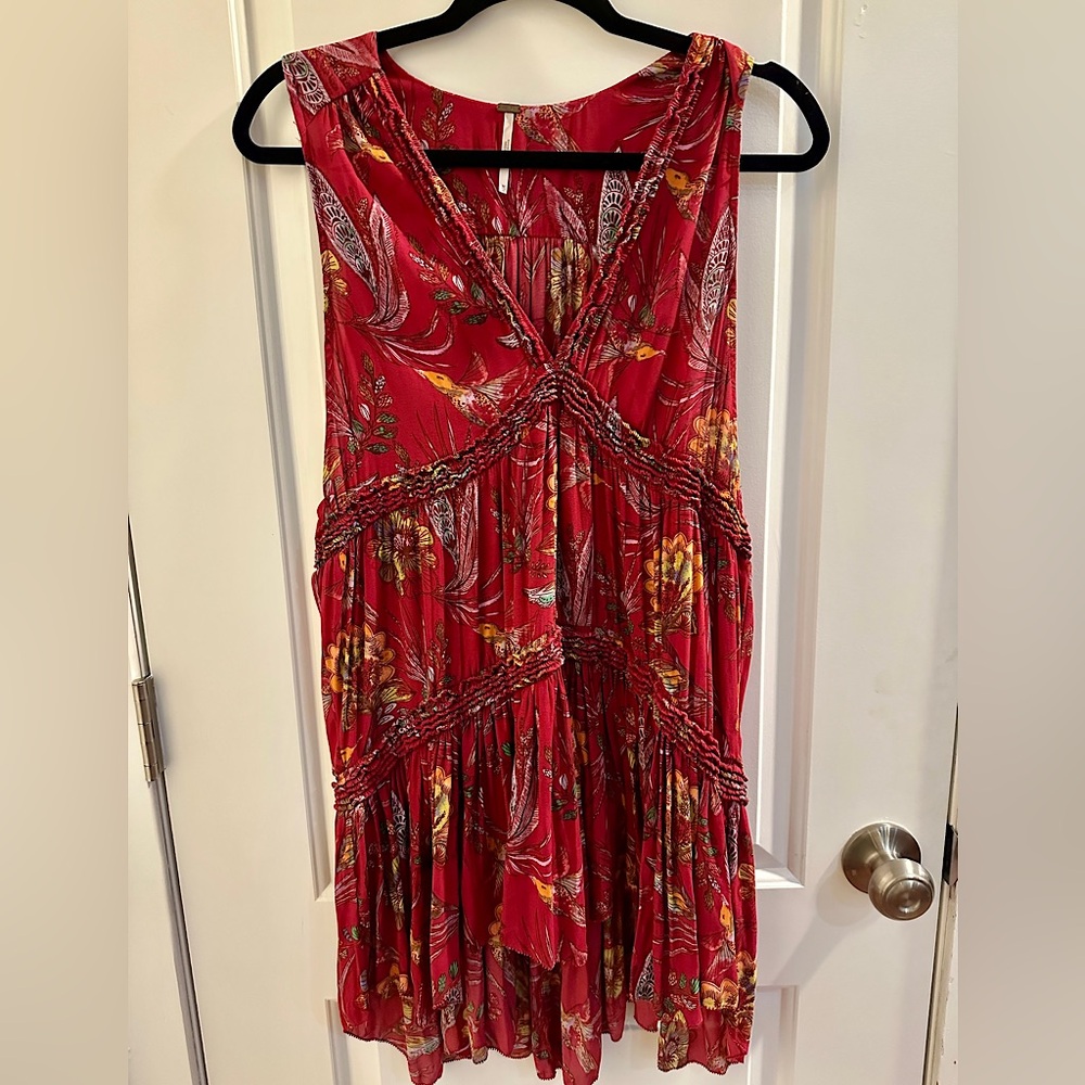 Free People Raspberry Haze Women's Tunic Tank Top ob571958